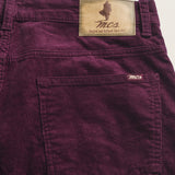 Pantalone 5 Tasche in Velluto 1000 Righe Slim Fit dettaglio retro - Burgundy