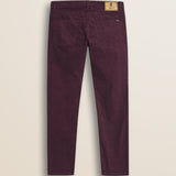 Pantalone 5 Tasche in Velluto 1000 Righe Slim Fit retro - Burgundy