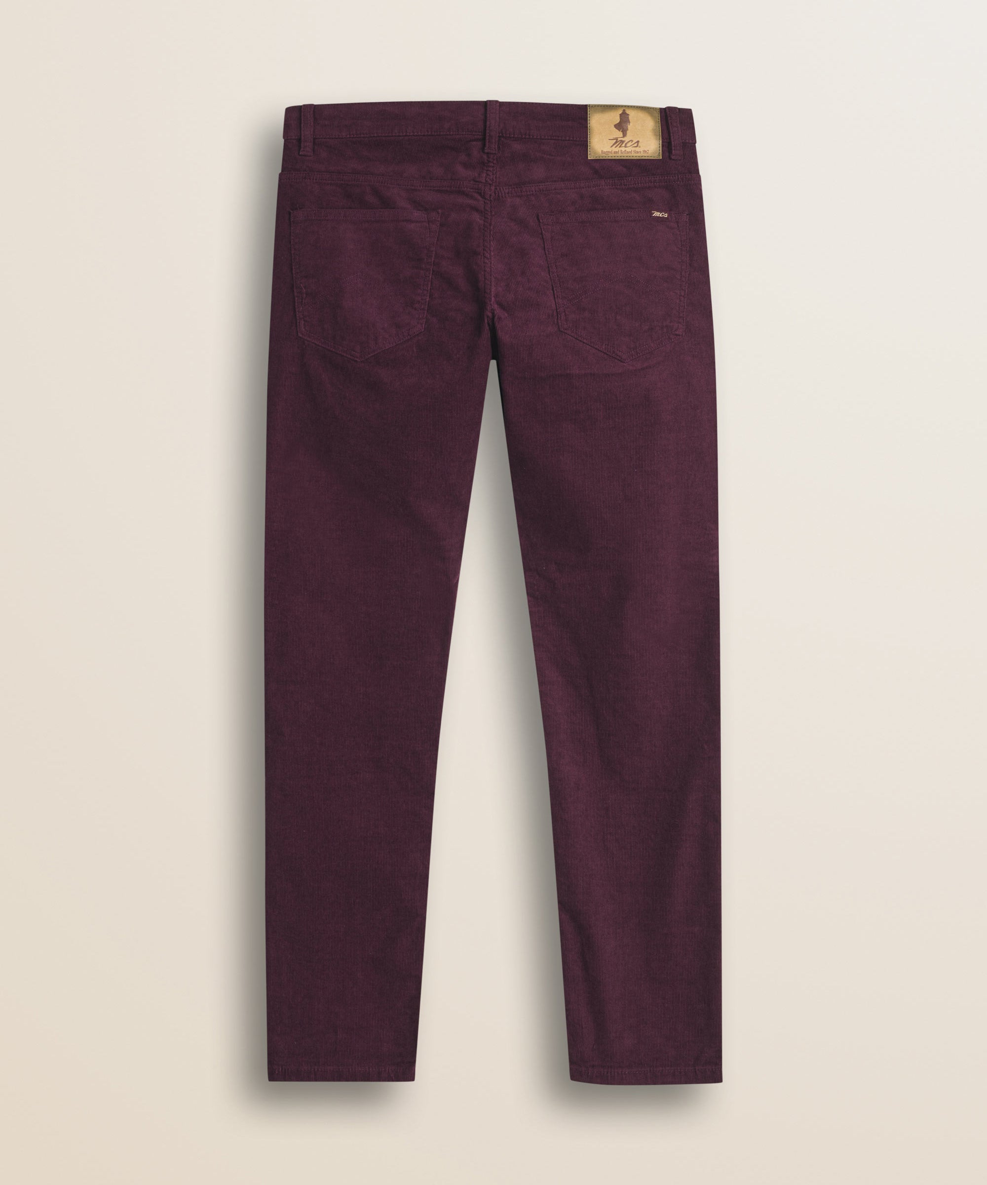 Pantalone 5 Tasche in Velluto 1000 Righe Slim Fit retro - Burgundy