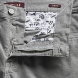 Pantalone 5 Tasche in Velluto 1000 Righe Slim Fit dettaglio apertura - Grey