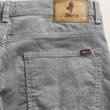 Pantalone 5 Tasche in Velluto 1000 Righe Slim Fit dettaglio retro - Grey