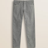Pantalone 5 Tasche in Velluto 1000 Righe Slim Fit fronte - Grey