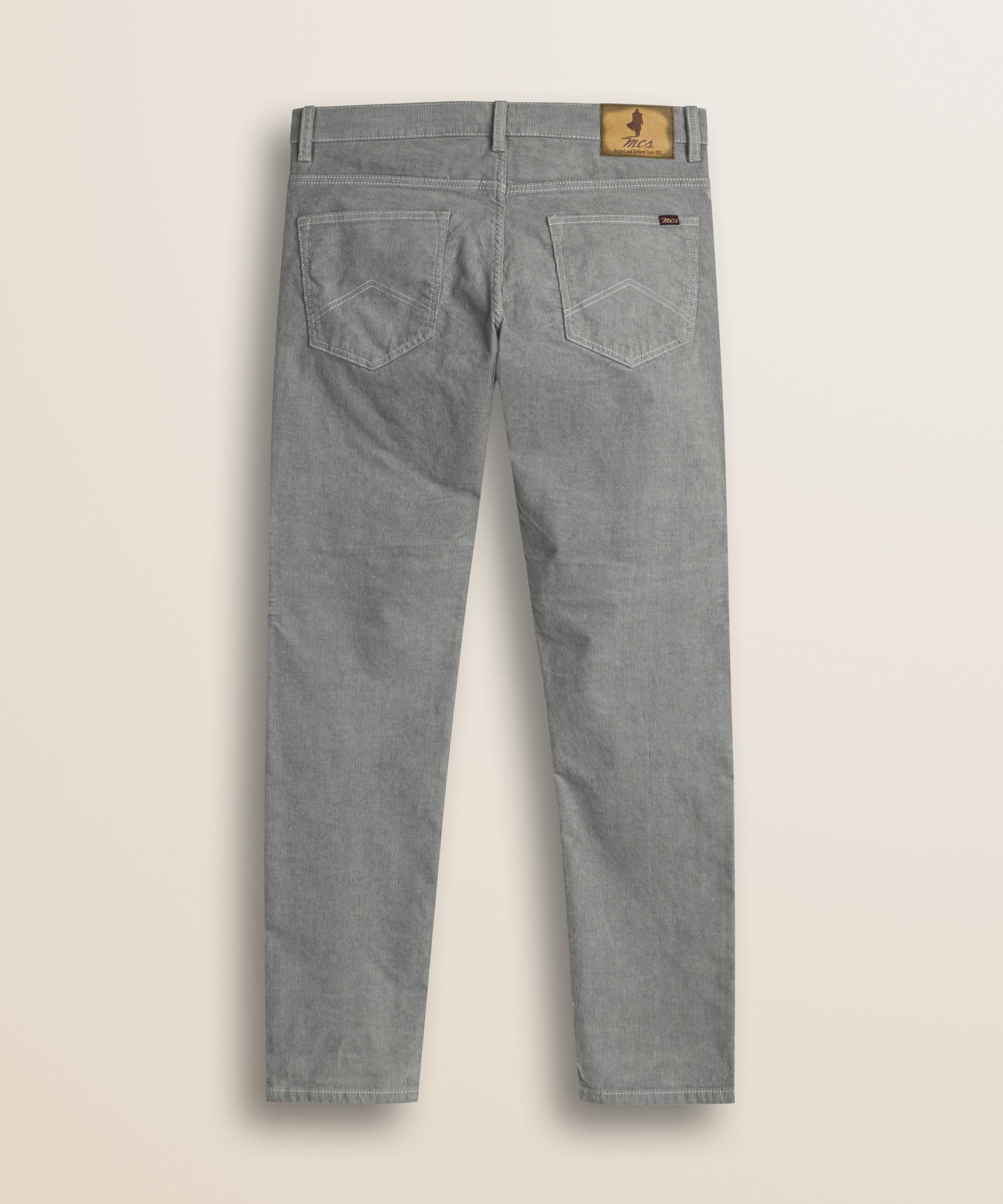 Pantalone 5 Tasche in Velluto 1000 Righe Slim Fit retro - Grey