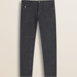 Pantalone 5 Tasche in Velluto 1000 Righe Slim Fit fronte - Dark Shadow