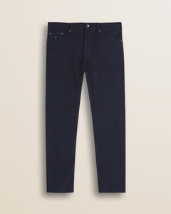 Pantalone 5 Tasche in Velluto 1000 Righe Slim Fit fronte - Mid-Light Blue