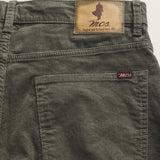 Pantalone 5 Tasche in Velluto 1000 Righe Slim Fit dettaglio retro - Dusty Olive