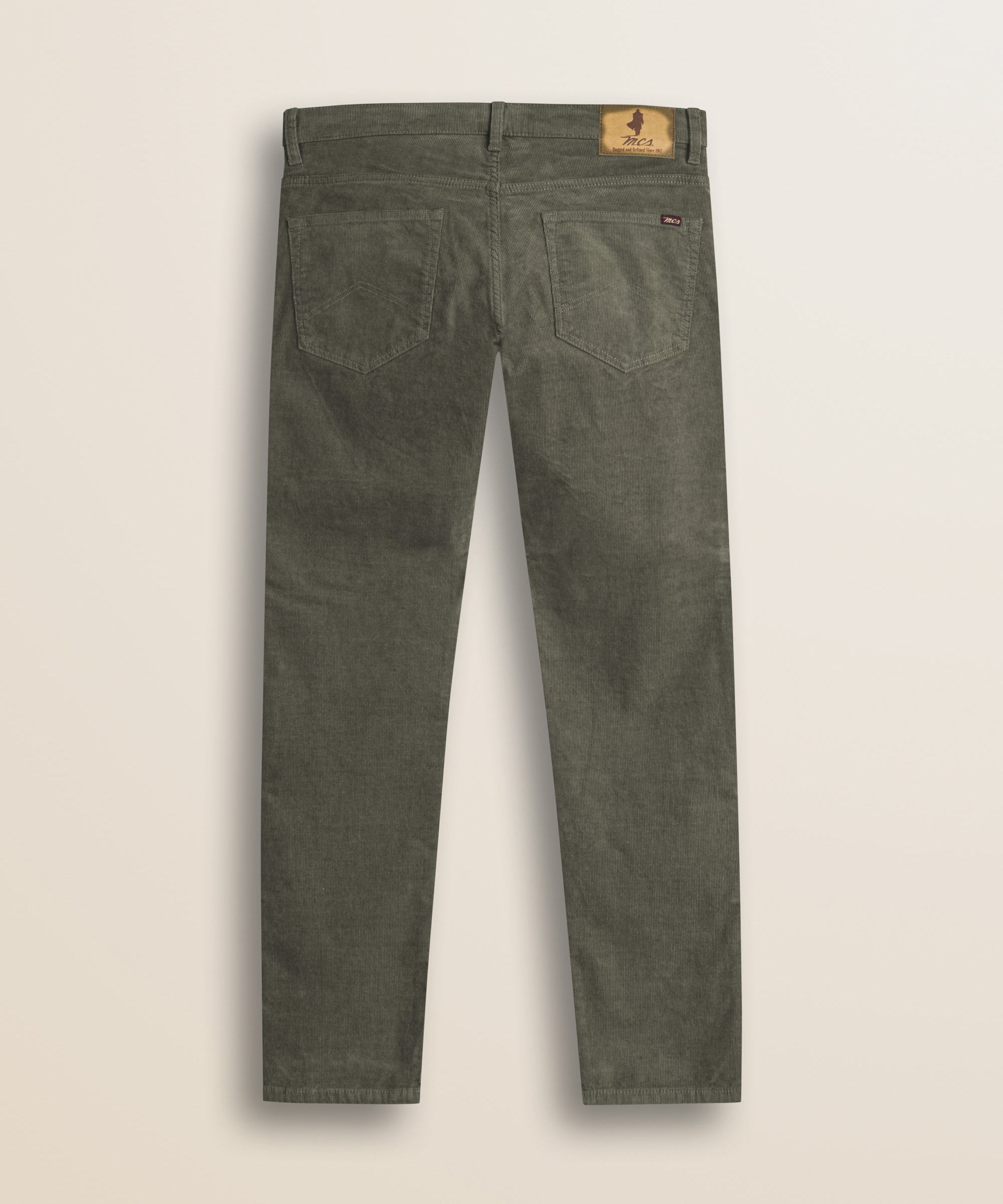Pantalone 5 Tasche in Velluto 1000 Righe Slim Fit retro - Dusty Olive