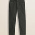 Pantalone 5 Tasche in Canvas Delavè Regular Fit fronte - Olive Night