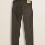 Pantalone 5 Tasche in Canvas Delavè Regular Fit retro - Chocolate