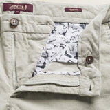 Pantalone Chino in Velluto 1000 Righe Slim Fit dettaglio apertura - Silver Birch