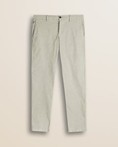Pantalone Chino in Velluto 1000 Righe Slim Fit fronte - Silver Birch