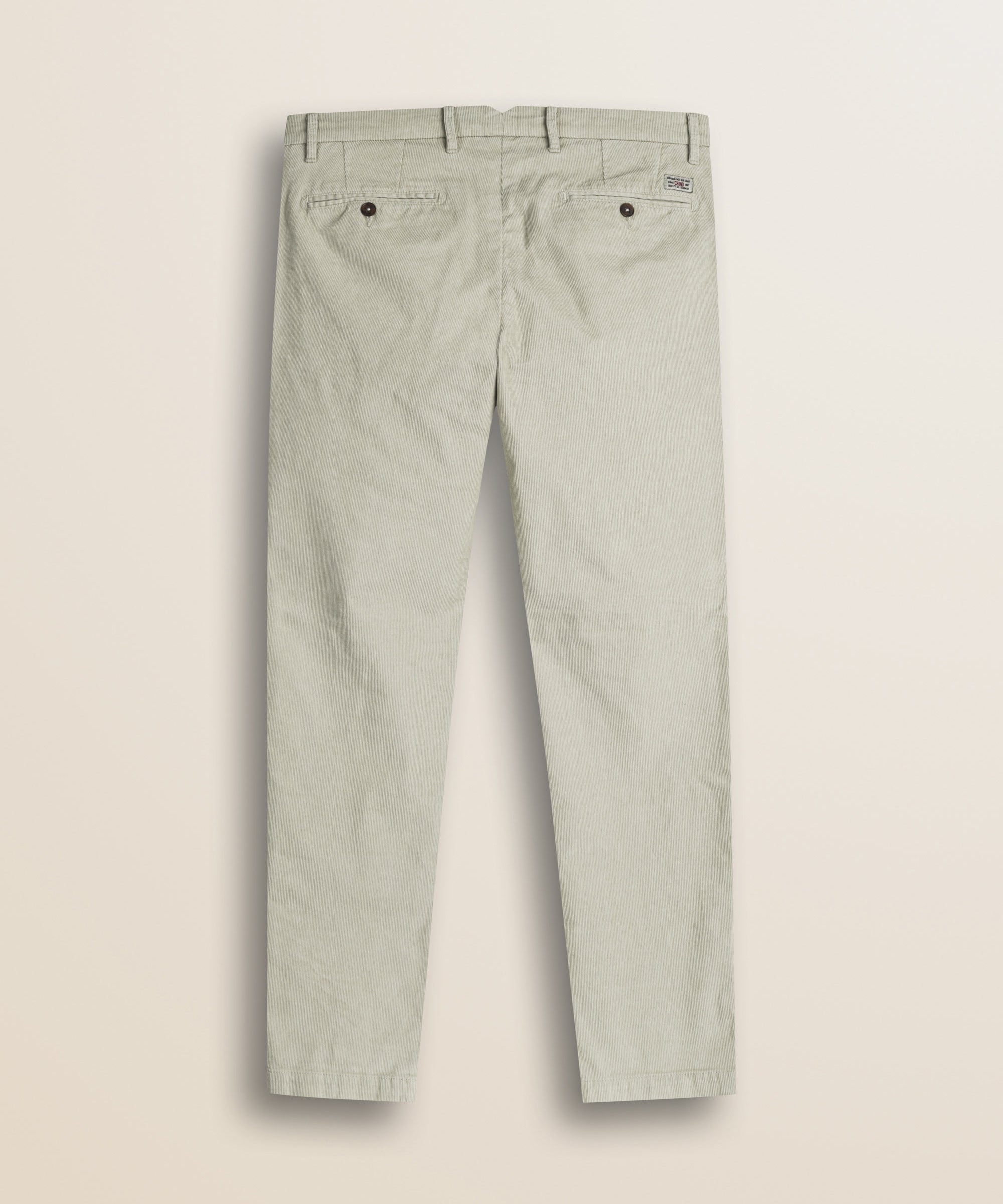 Pantalone Chino in Velluto 1000 Righe Slim Fit retro - Silver Birch
