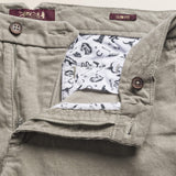 Pantalone Chino in Velluto 1000 Righe Slim Fit dettaglio apertura - Sand