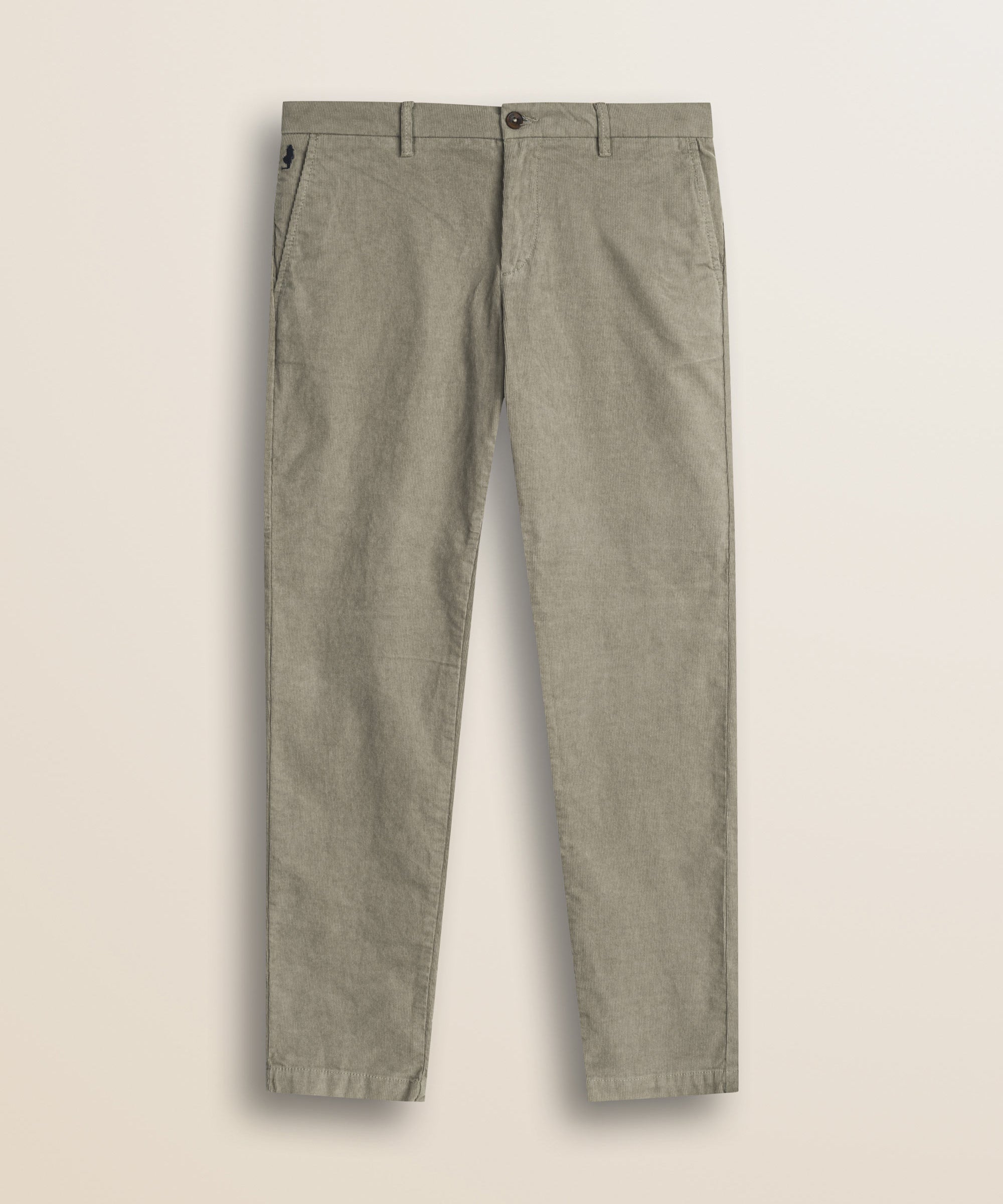 Pantalone Chino in Velluto 1000 Righe Slim Fit fronte - Sand