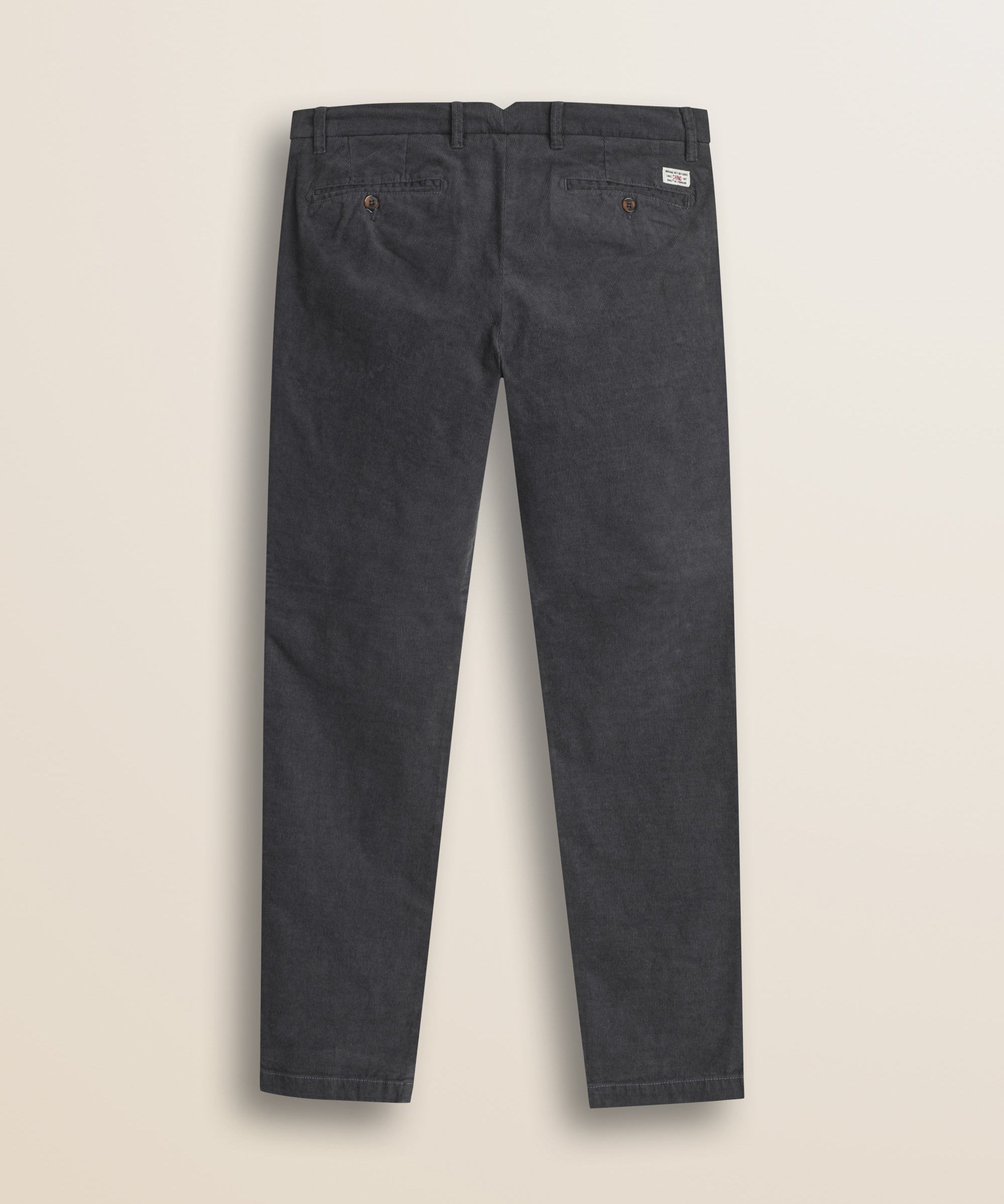 Pantalone Chino in Velluto 1000 Righe Slim Fit retro - Dark Shadow