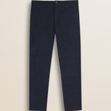 Pantalone Chino in Velluto 1000 Righe Slim Fit fronte - Mid-Light Blue