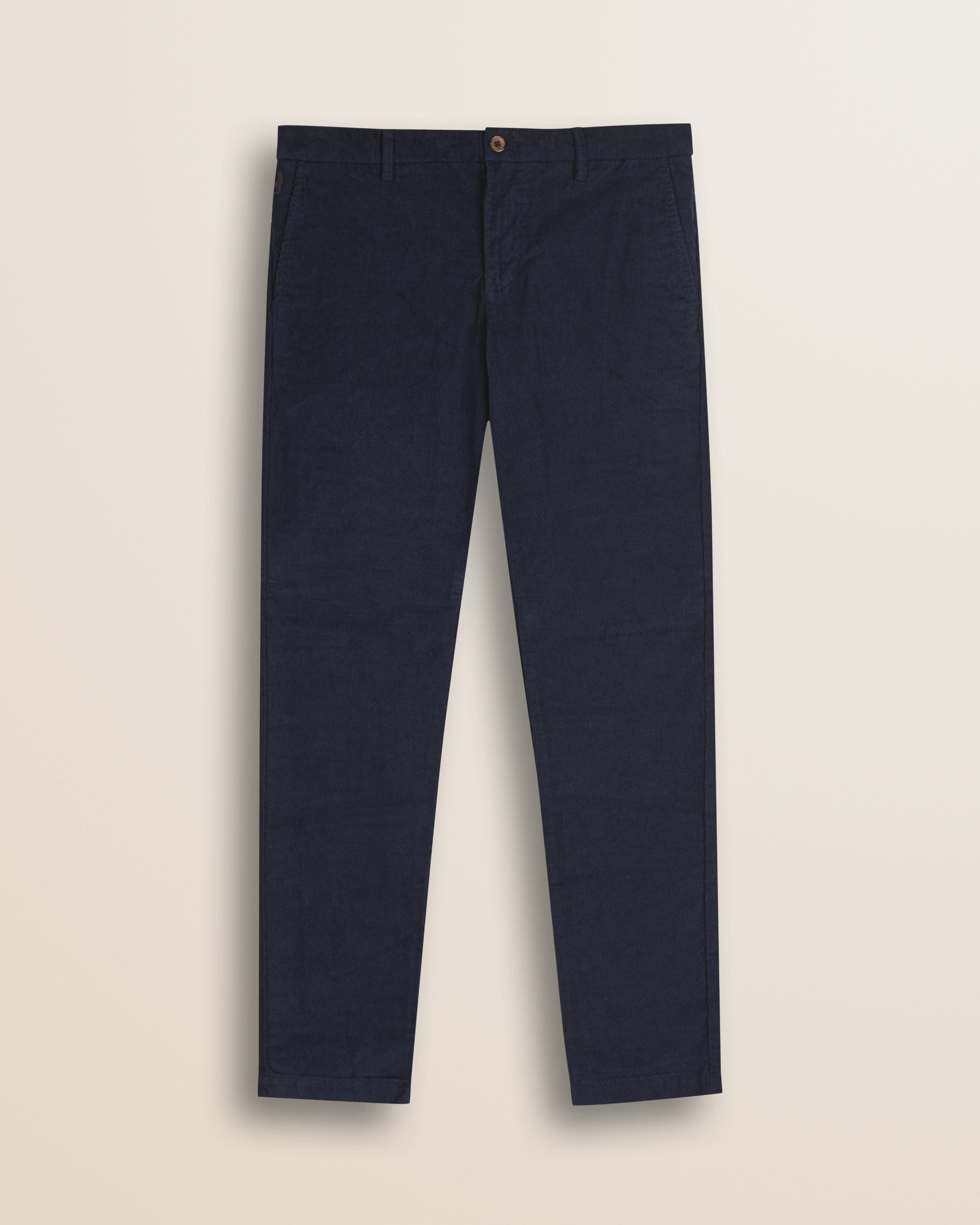 Pantalone Chino in Velluto 1000 Righe Slim Fit fronte - Mid-Light Blue