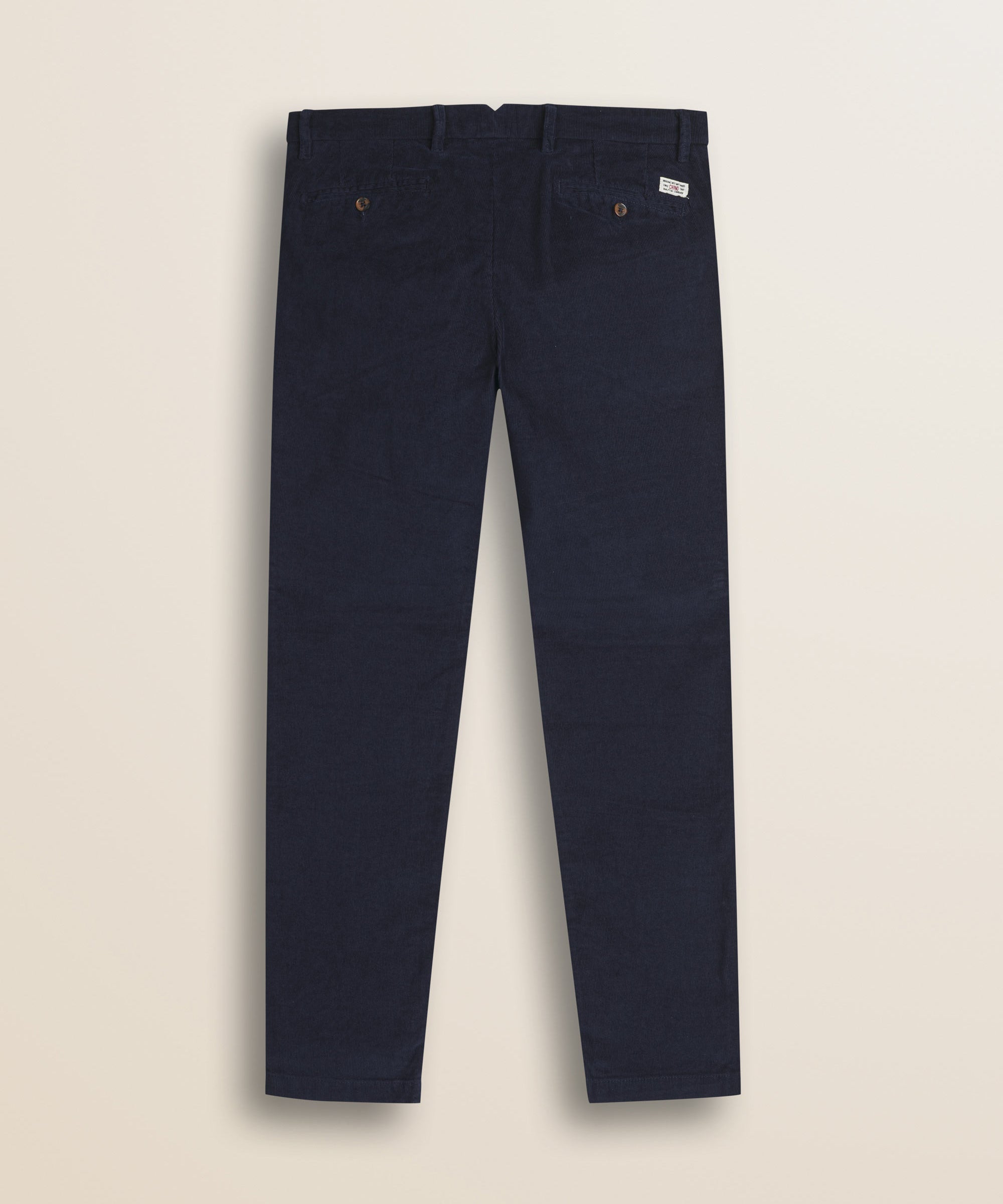 Pantalone Chino in Velluto 1000 Righe Slim Fit retro - Mid-Light Blue