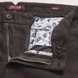 Pantalone Chino in Velluto 1000 Righe Slim Fit dettaglio apertura - Mulch