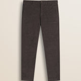 Pantalone Chino in Velluto 1000 Righe Slim Fit fronte - Mulch