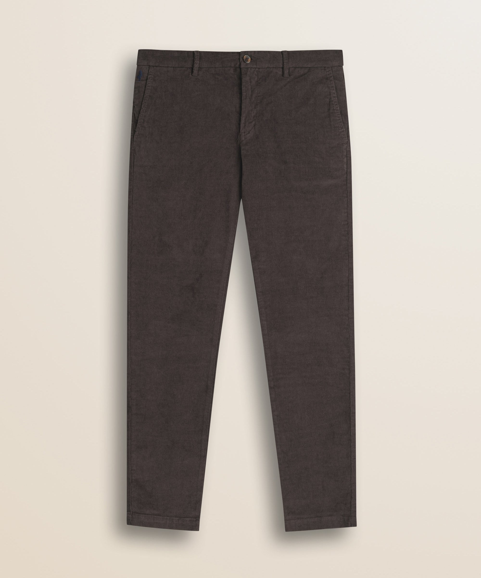 Pantalone Chino in Velluto 1000 Righe Slim Fit fronte - Mulch