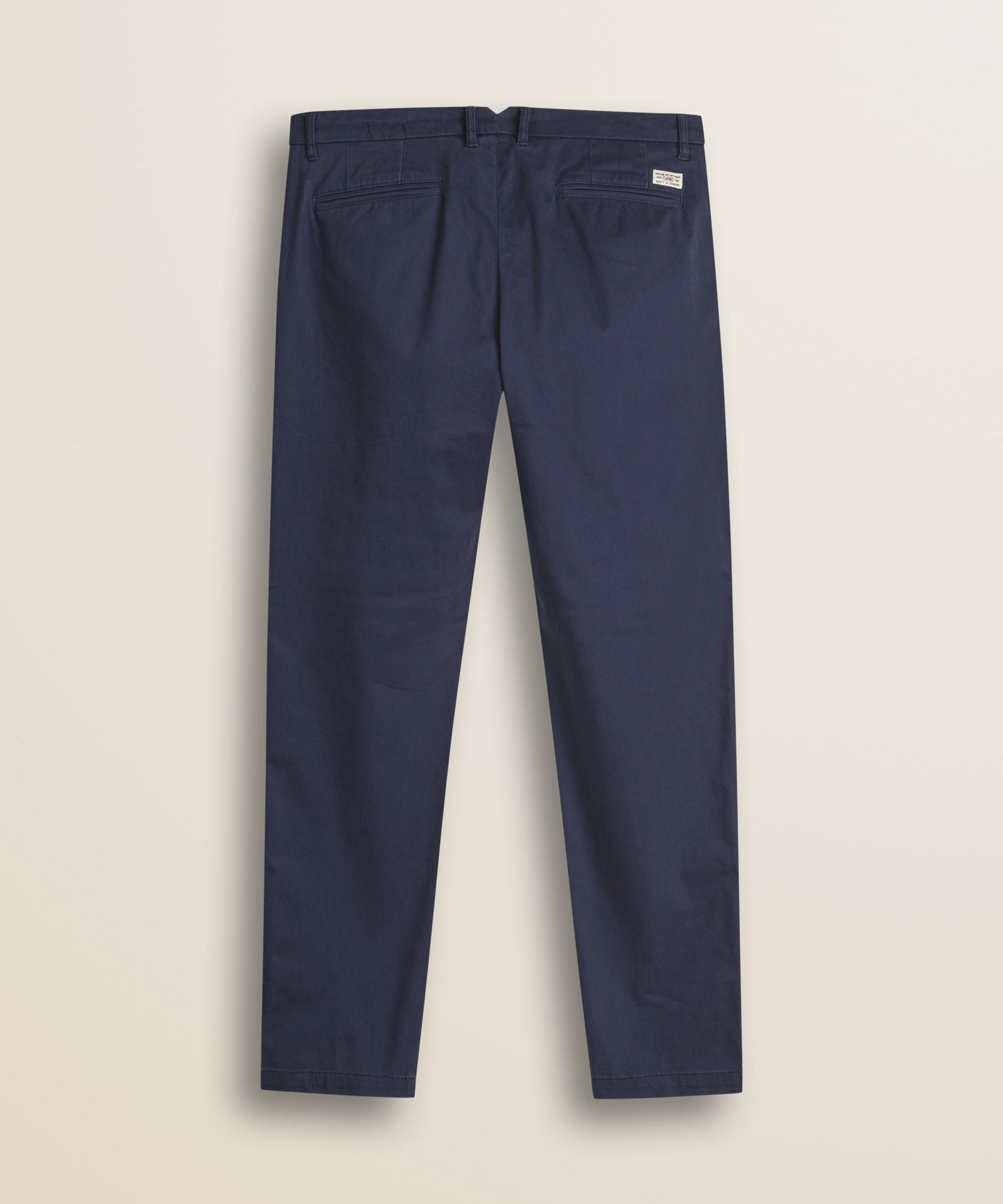 Pantalone Chino in Raso di Cotone Slim Fit retro - Navy Blue