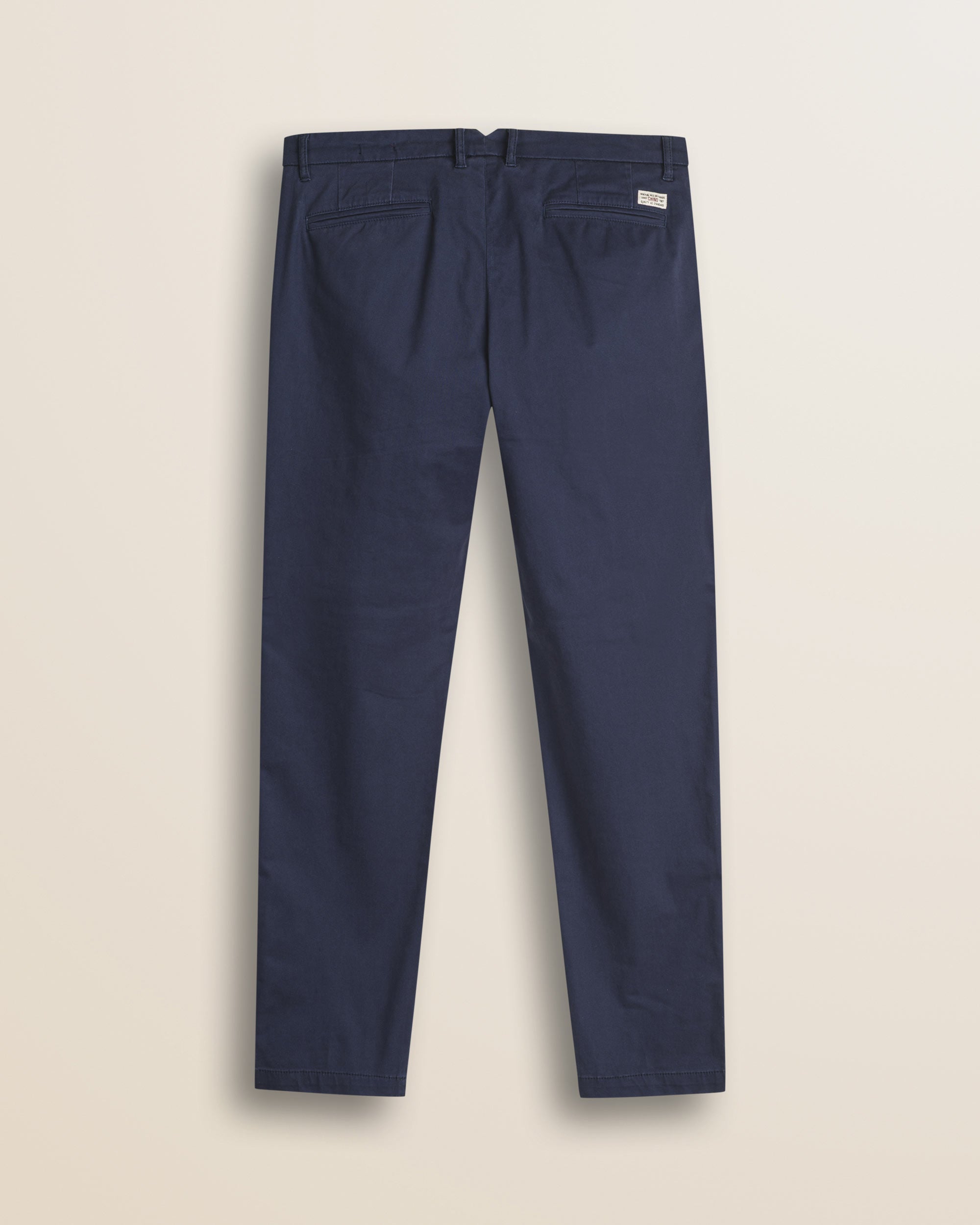 Pantalone Chino in Raso di Cotone Slim Fit retro - Navy Blue