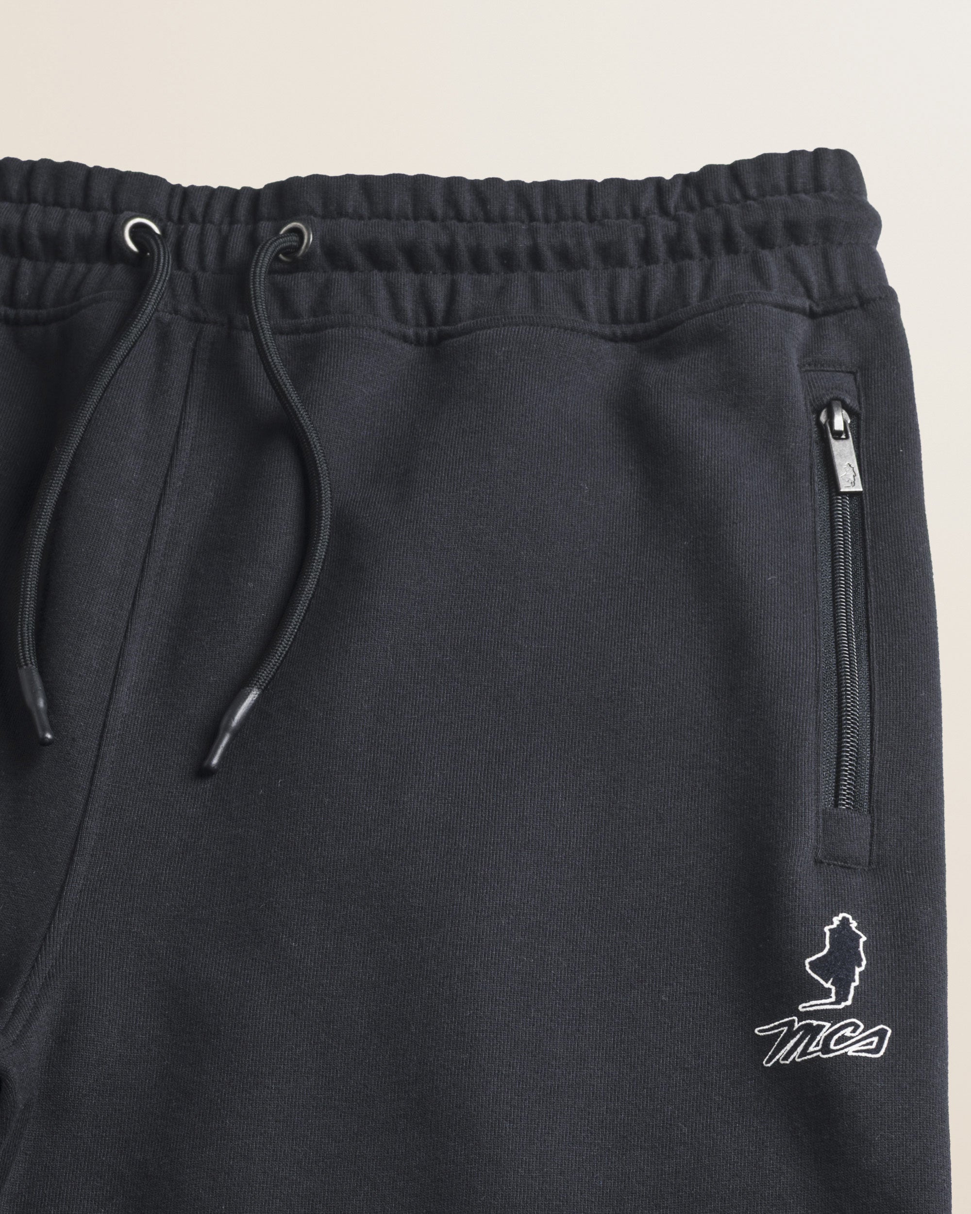Pantalone in Felpa di Cotone con Coulisse dettaglio tasca - Black