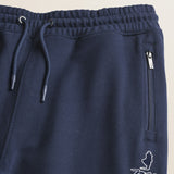 Pantalone in Felpa di Cotone con Coulisse dettaglio tasca - Navy Blue