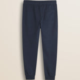 Pantalone in Felpa di Cotone con Coulisse retro - Navy Blue