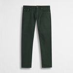 Pantalone Cinque Tasche in Drill Stretch Slim Fit - Dark Green