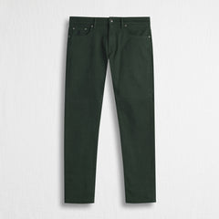 Pantalone Cinque Tasche in Drill Stretch Slim Fit - Dark Green