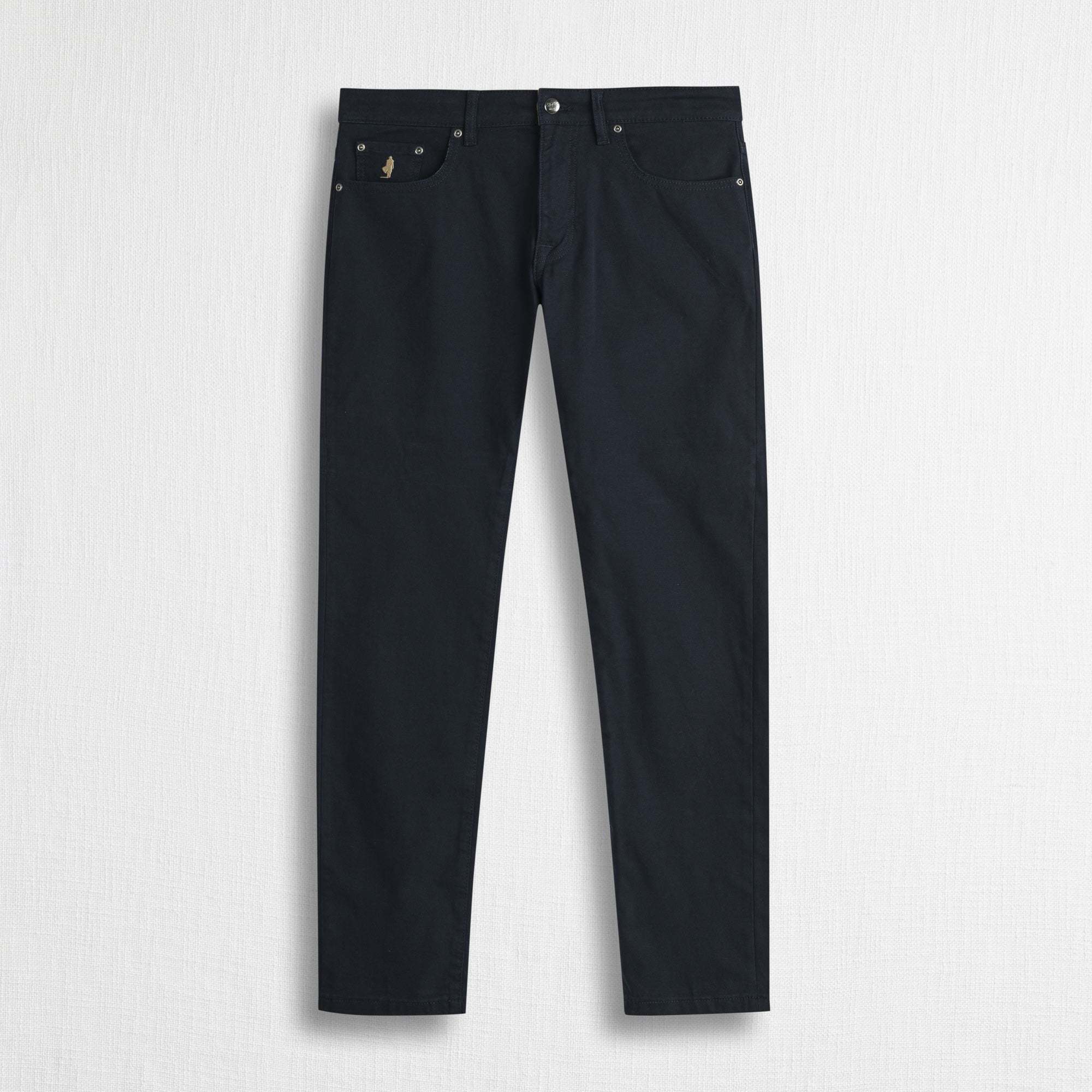 Pantalone Cinque Tasche in Dobby Stretch Slim Fit - Blue Navy