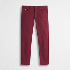 Pantalone Cinque Tasche in Gabardina Stretch Slim Fit - Fig