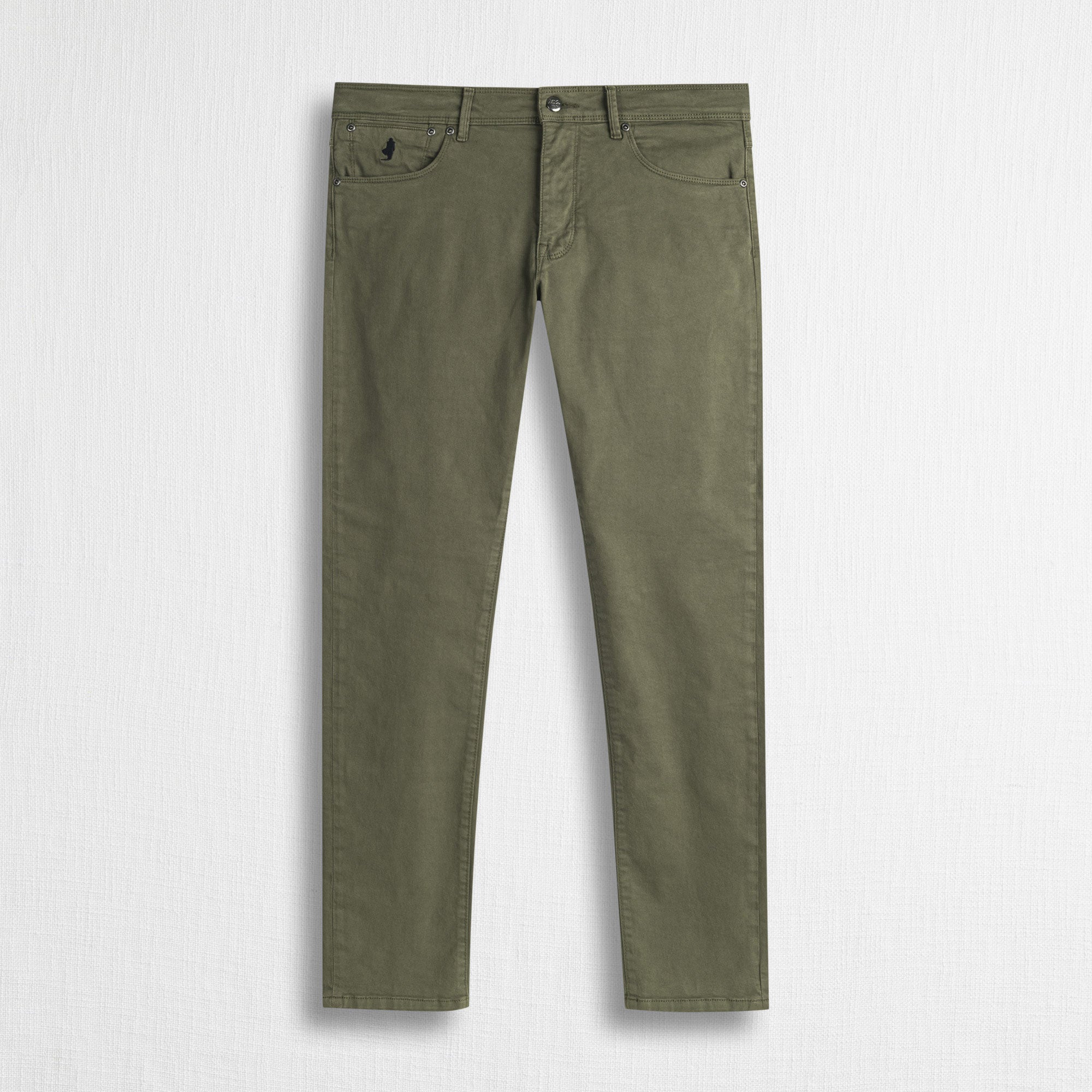 Pantalone Cinque Tasche in Gabardina Stretch Slim Fit - Fall Leaf