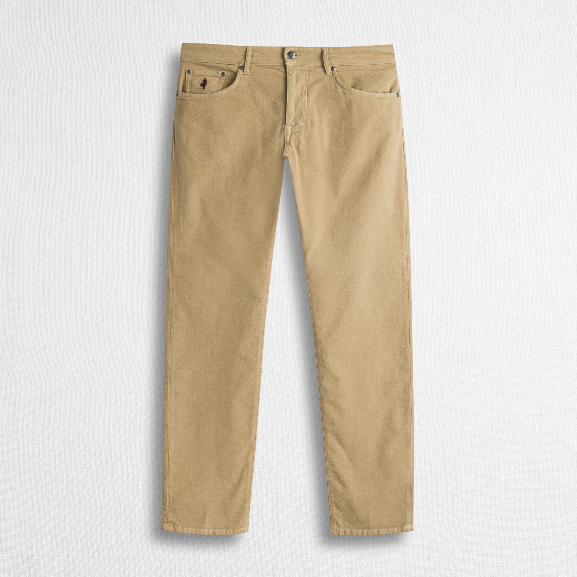 Pantalone Cinque Tasche in Fustagno Stretch Regular Fit - Sand