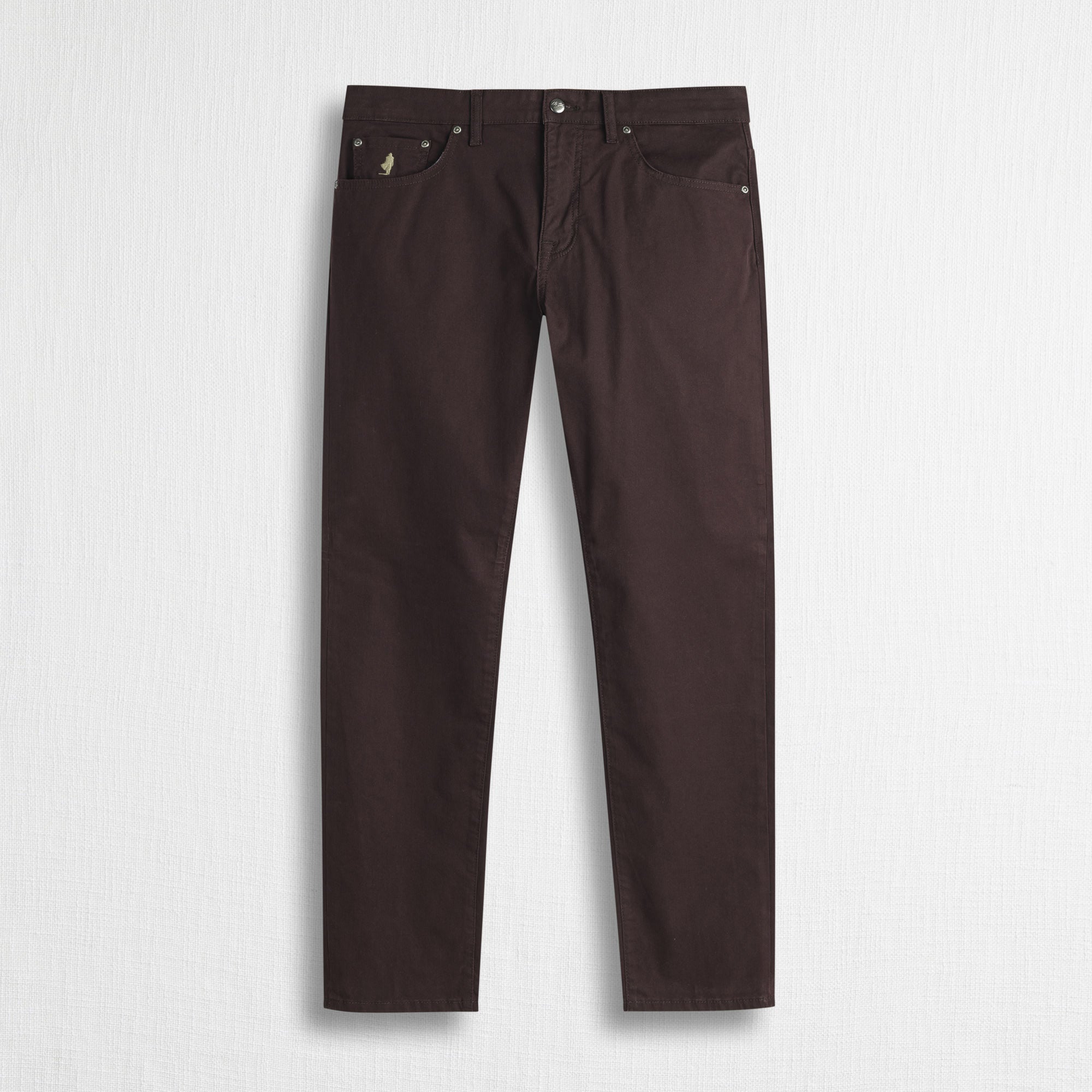 Pantalone Cinque Tasche in Piquet Stretch Regular Fit - Fig
