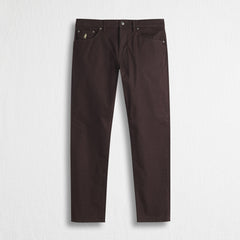 Pantalone Cinque Tasche in Piquet Stretch Regular Fit - Fig