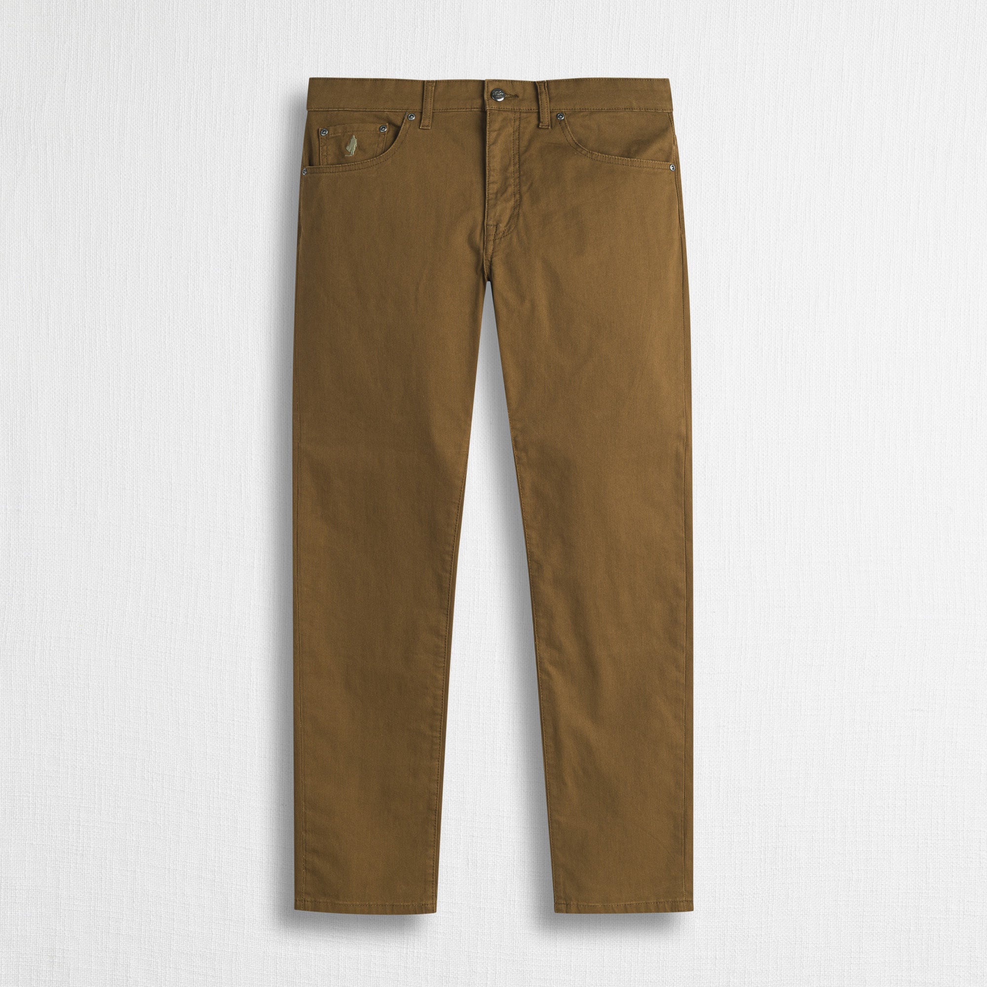 Pantalone Cinque Tasche in Piquet Stretch Regular Fit - Ginger