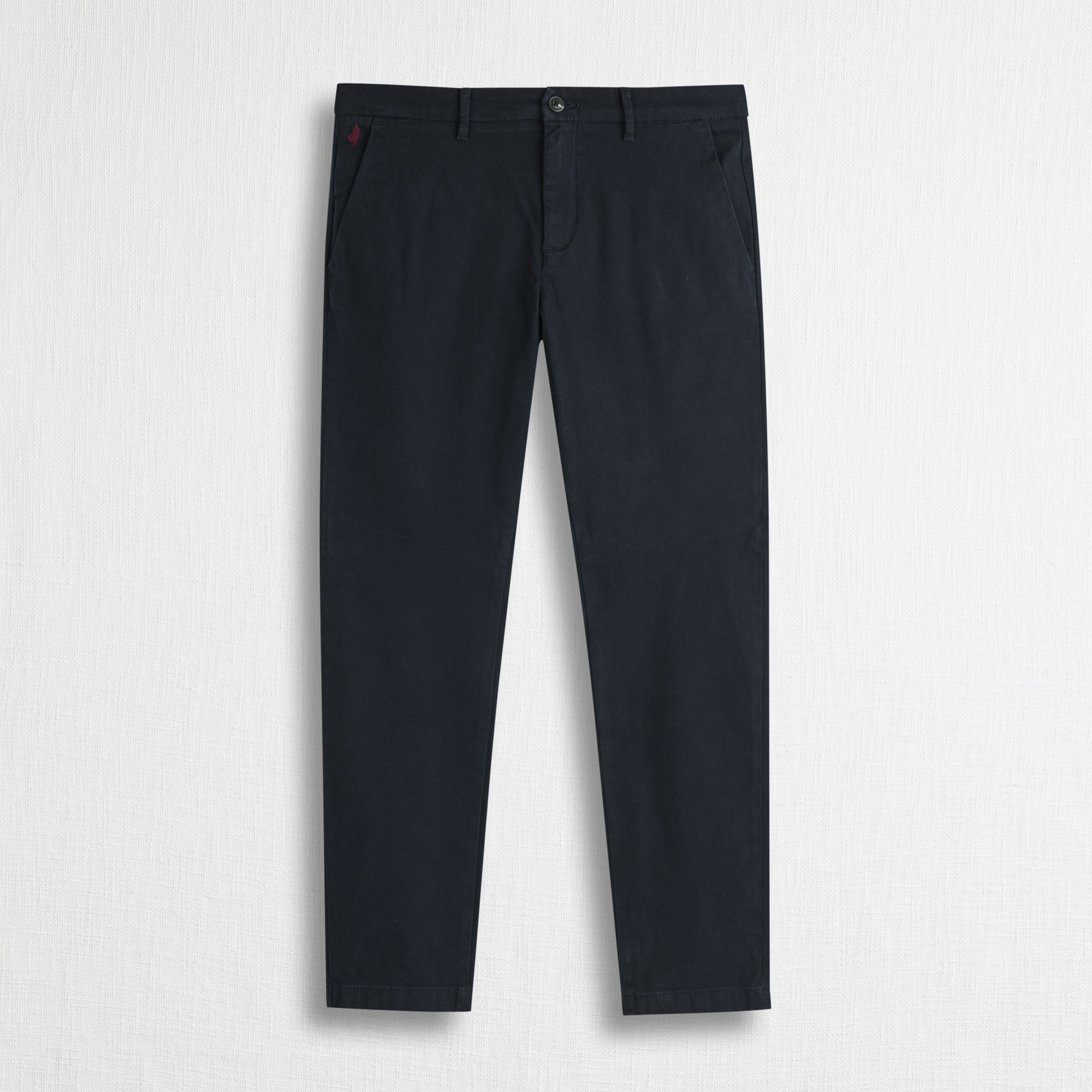 Pantalone Chino in Dobby Stretch Slim Fit - Blue Navy