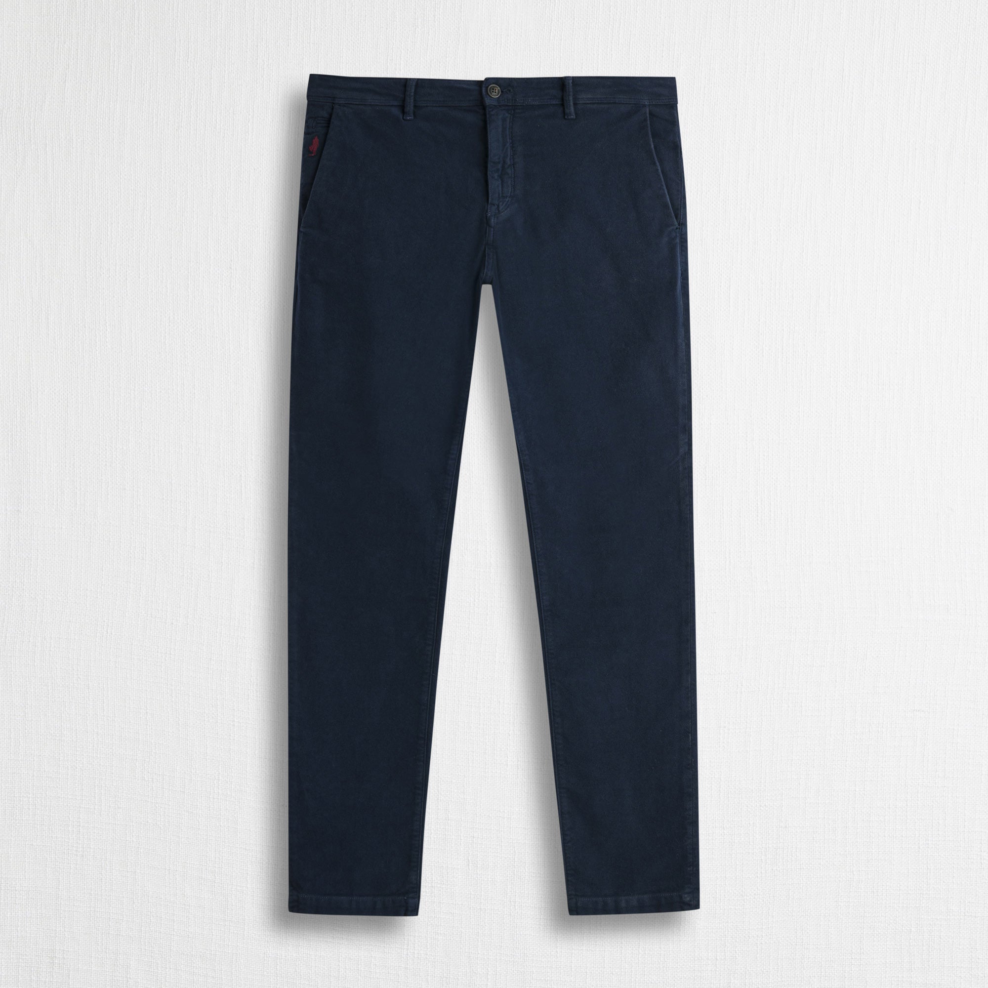 Pantalone Chino in Fustagno Stretch Slim Fit - Blue Navy