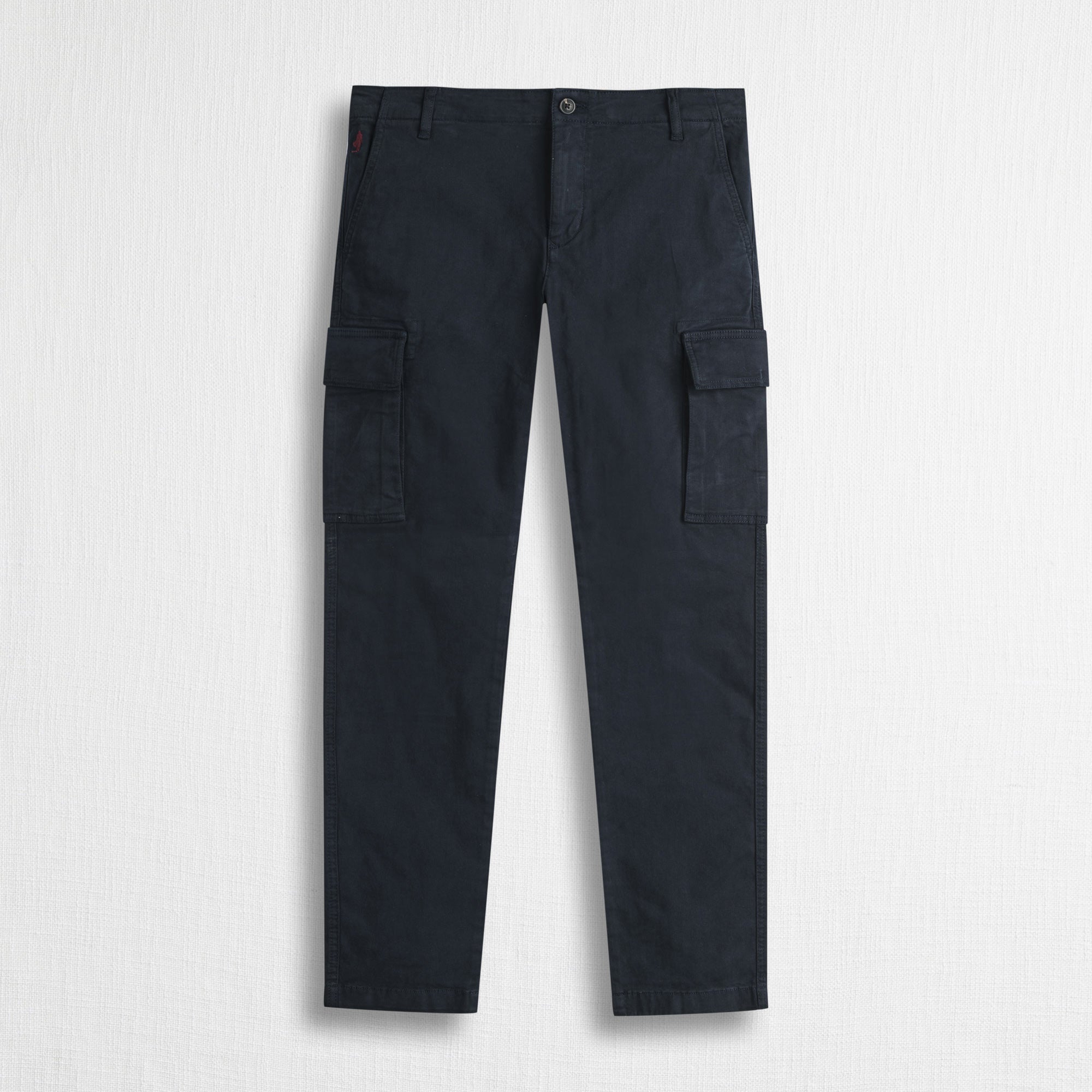 Pantalone Cargo in Gabardina Stretch Regular Fit - Blue Navy