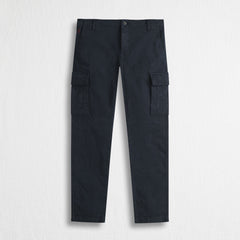 Pantalone Cargo in Gabardina Stretch Regular Fit - Blue Navy