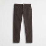 Pantalone Cinque Tasche in Velluto a Coste Stretch Slim Fit - Chocolate