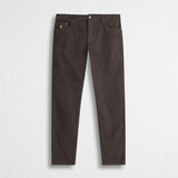 Pantalone Cinque Tasche in Velluto a Coste Stretch Slim Fit - Chocolate
