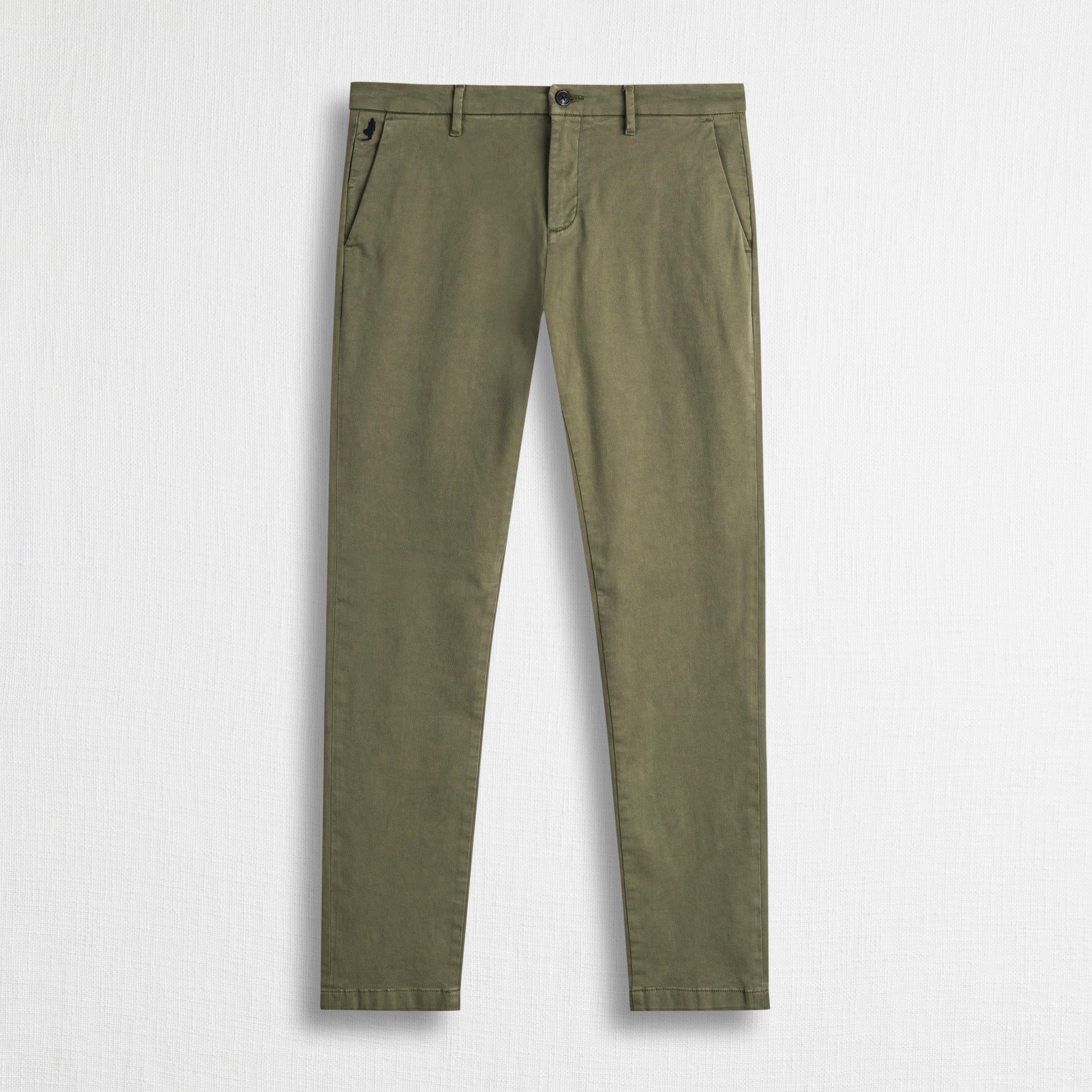 Pantalone Chino in Gabardina Stretch Slim Fit - Fall Leaf