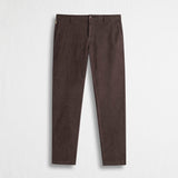 Pantalone Chino in Velluto a Coste Stretch Slim Fit - Chocolate