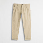 Pantalone Chino in Gabardina Stretch Relaxed Fit - Sand