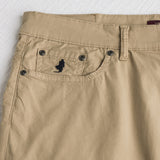 Casual 5-pocket stretch poplin pants - Khaki