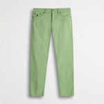 Pantaloni 5 tasche casual in popeline stretch - Light Green